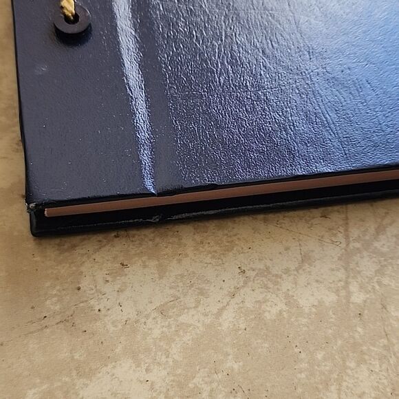 1960's Never Used Large Hardcover Scrapbook with Gold Cord Tie Binding - Picture 4 of 16